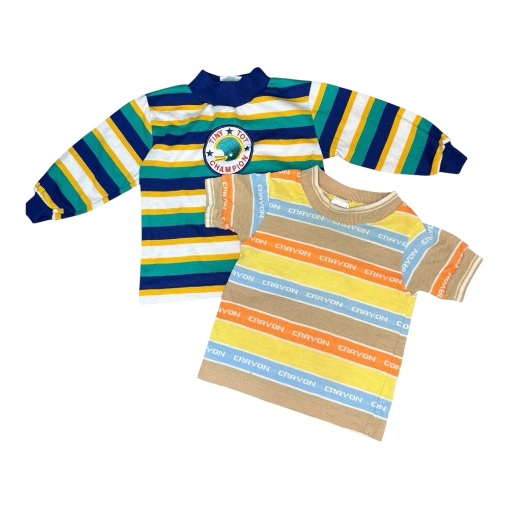 Vintage Kids Striped Shirts Bundle